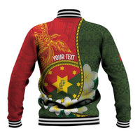 Personalised PNG Isten Hailans Provins Baseball Jacket Papua New Guinea Plumeria Melanesian Pattern LT14 - Polynesian Pride
