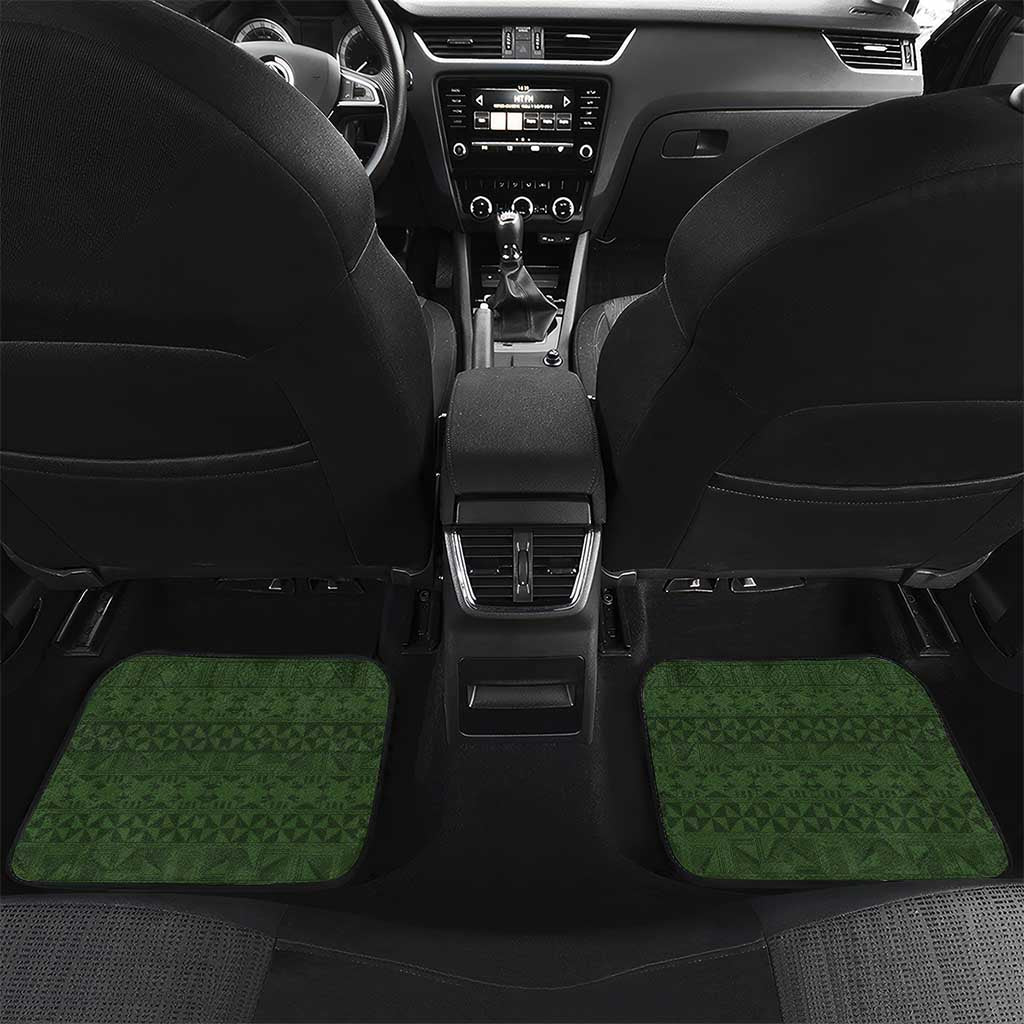 Personalised PNG Isten Hailans Provins Car Mats Papua New Guinea Plumeria Melanesian Pattern - Polynesian Pride