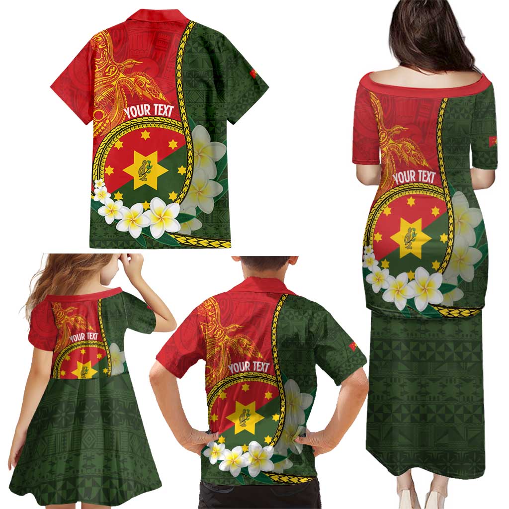 Personalised PNG Isten Hailans Provins Family Matching Puletasi and Hawaiian Shirt Papua New Guinea Plumeria Melanesian Pattern - Polynesian Pride