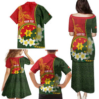 Personalised PNG Isten Hailans Provins Family Matching Puletasi and Hawaiian Shirt Papua New Guinea Plumeria Melanesian Pattern - Polynesian Pride