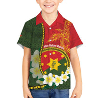 Personalised PNG Isten Hailans Provins Family Matching Puletasi and Hawaiian Shirt Papua New Guinea Plumeria Melanesian Pattern - Polynesian Pride