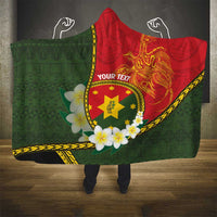 Personalised PNG Isten Hailans Provins Hooded Blanket Papua New Guinea Plumeria Melanesian Pattern - Polynesian Pride