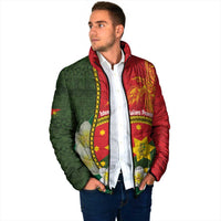 Personalised PNG Isten Hailans Provins Padded Jacket Papua New Guinea Plumeria Melanesian Pattern LT14 - Polynesian Pride