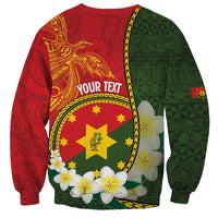 Personalised PNG Isten Hailans Provins Sweatshirt Papua New Guinea Plumeria Melanesian Pattern LT14 - Polynesian Pride
