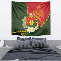 Personalised PNG Isten Hailans Provins Tapestry Papua New Guinea Plumeria Melanesian Pattern - Polynesian Pride