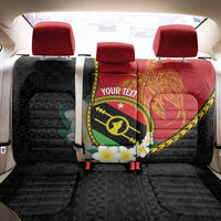 Personalised PNG Sauten Hailans Back Car Seat Cover Papua New Guinea Plumeria Melanesian Pattern - Polynesian Pride