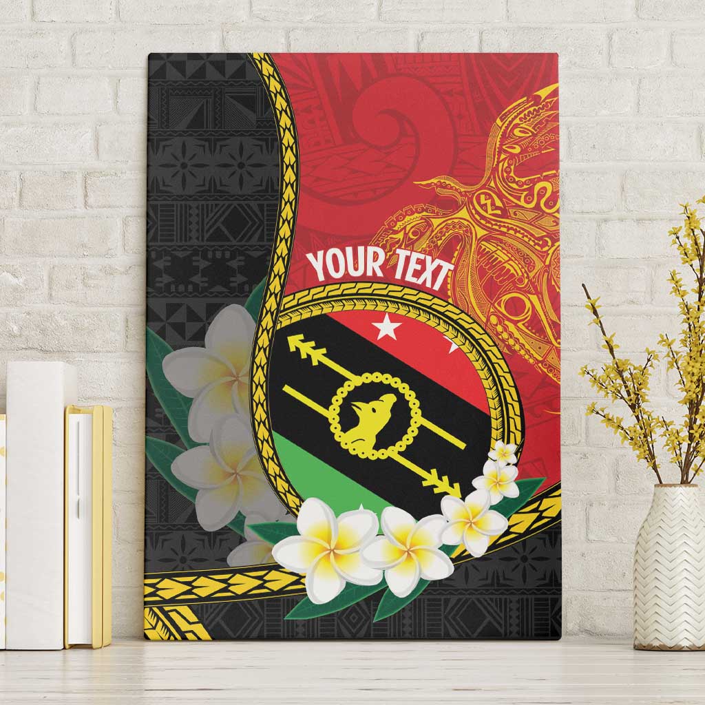 Personalised PNG Sauten Hailans Canvas Wall Art Papua New Guinea Plumeria Melanesian Pattern LT14 Without Frame Red - Polynesian Pride
