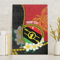 Personalised PNG Sauten Hailans Canvas Wall Art Papua New Guinea Plumeria Melanesian Pattern LT14 Without Frame Red - Polynesian Pride