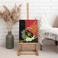 Personalised PNG Sauten Hailans Canvas Wall Art Papua New Guinea Plumeria Melanesian Pattern LT14 - Polynesian Pride