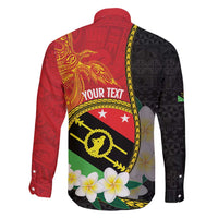 Personalised PNG Sauten Hailans Family Matching Off Shoulder Short Dress and Hawaiian Shirt Papua New Guinea Plumeria Melanesian Pattern - Polynesian Pride