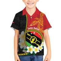 Personalised PNG Sauten Hailans Family Matching Puletasi and Hawaiian Shirt Papua New Guinea Plumeria Melanesian Pattern - Polynesian Pride