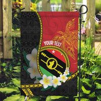 Personalised PNG Sauten Hailans Garden Flag Papua New Guinea Plumeria Melanesian Pattern - Polynesian Pride