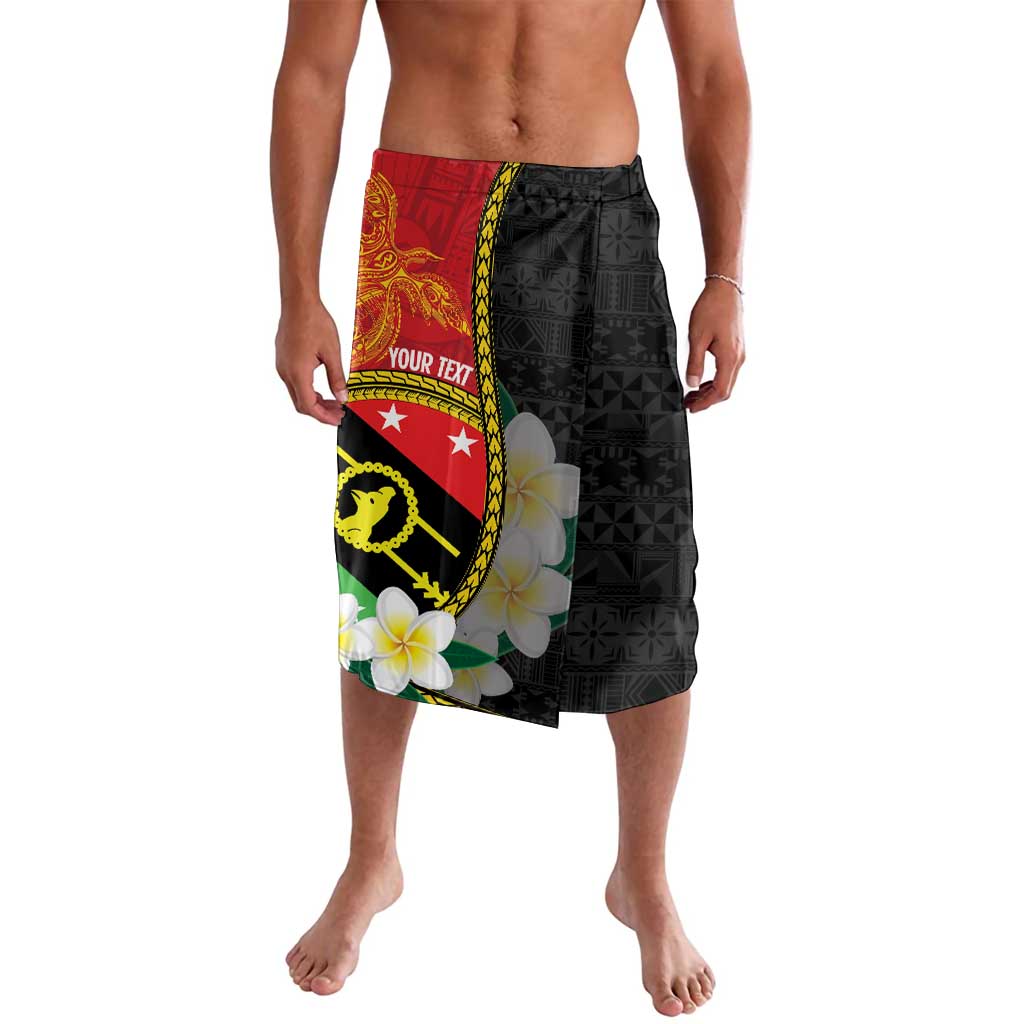 Personalised PNG Sauten Hailans Lavalava Papua New Guinea Plumeria Melanesian Pattern - Polynesian Pride