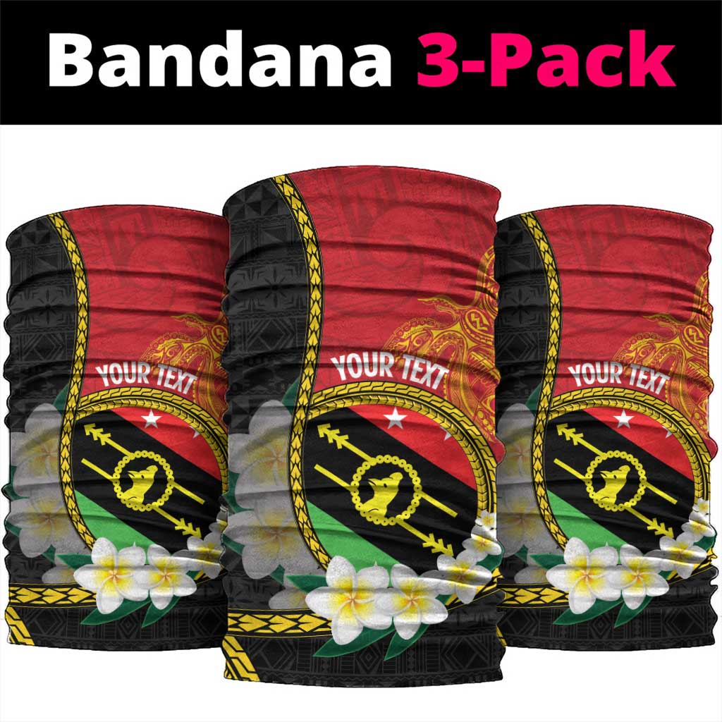 PNG Sauten Hailans Neck Gaiter Papua New Guinea Plumeria Melanesian Pattern LT14