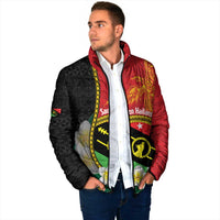 Personalised PNG Sauten Hailans Padded Jacket Papua New Guinea Plumeria Melanesian Pattern LT14 - Polynesian Pride