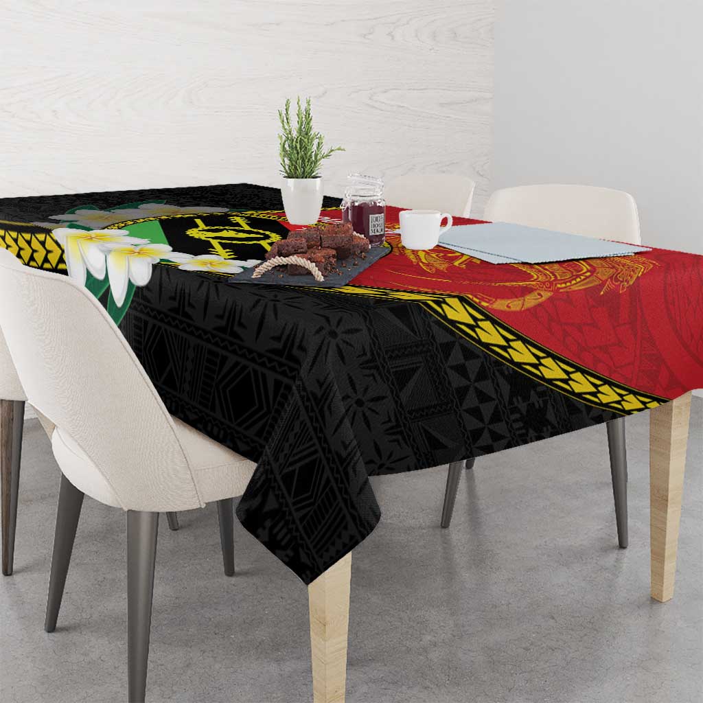 Personalised PNG Sauten Hailans Tablecloth Papua New Guinea Plumeria Melanesian Pattern LT14 - Polynesian Pride