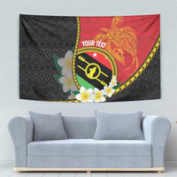 Personalised PNG Sauten Hailans Tapestry Papua New Guinea Plumeria Melanesian Pattern - Polynesian Pride