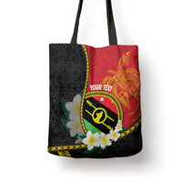 Personalised PNG Sauten Hailans Tote Bag Papua New Guinea Plumeria Melanesian Pattern LT14 - Polynesian Pride