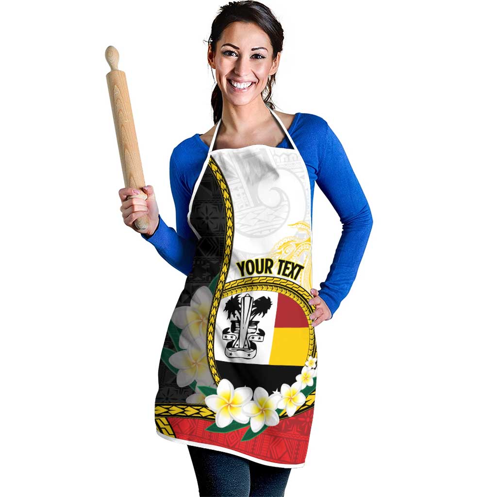 Personalised PNG Madang Provins Apron Papua New Guinea Plumeria Melanesian Pattern - Polynesian Pride