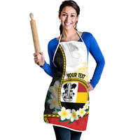 Personalised PNG Madang Provins Apron Papua New Guinea Plumeria Melanesian Pattern - Polynesian Pride