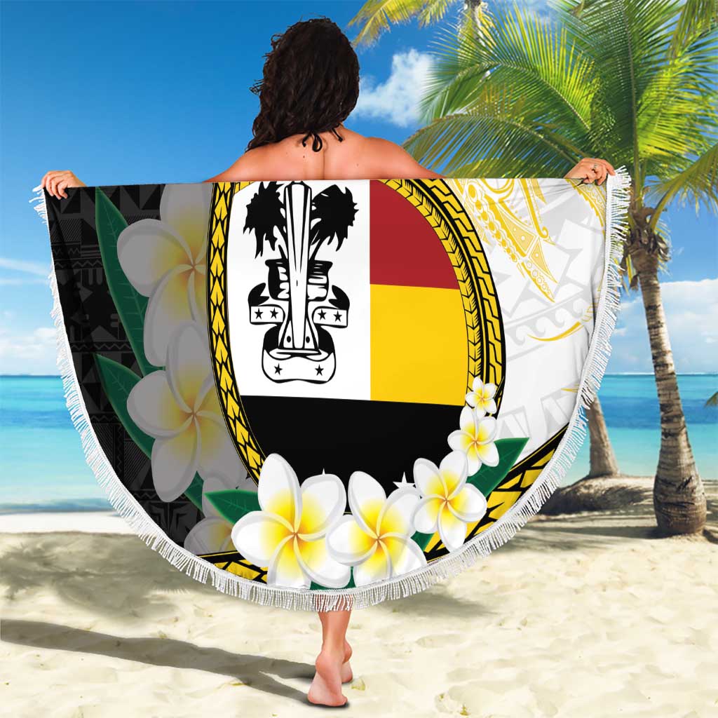 Personalised PNG Madang Provins Beach Blanket Papua New Guinea Plumeria Melanesian Pattern LT14 - Polynesian Pride