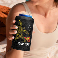 Personalised PNG Madang Provins 4 in 1 Can Cooler Tumbler Papua New Guinea Plumeria Melanesian Pattern - Polynesian Pride