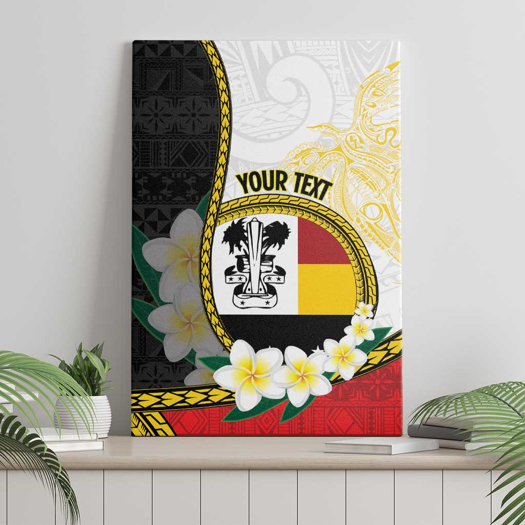 Personalised PNG Madang Provins Canvas Wall Art Papua New Guinea Plumeria Melanesian Pattern LT14 - Polynesian Pride