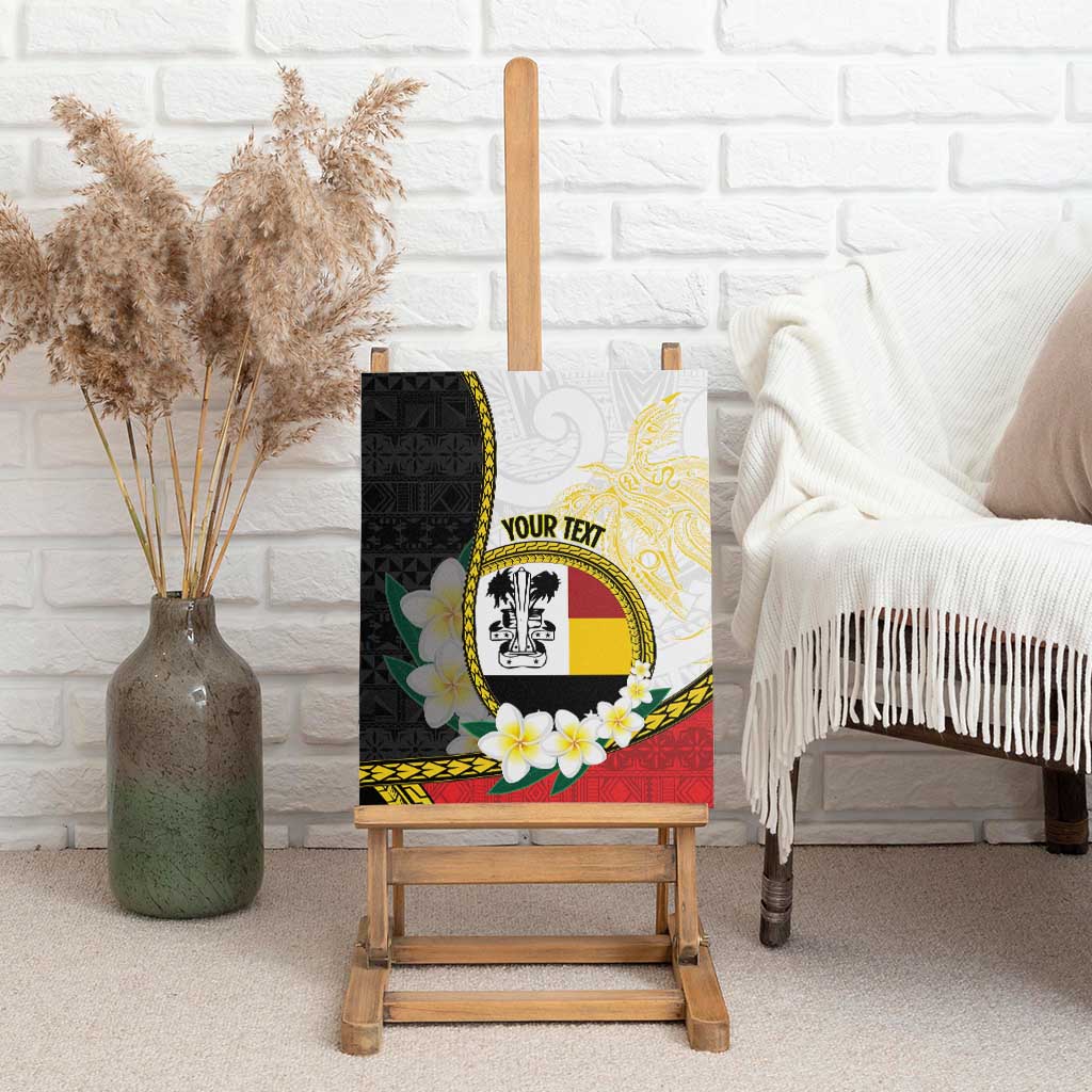 Personalised PNG Madang Provins Canvas Wall Art Papua New Guinea Plumeria Melanesian Pattern LT14 - Polynesian Pride