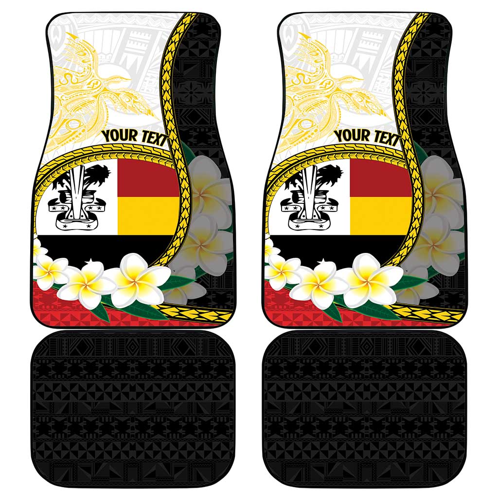 Personalised PNG Madang Provins Car Mats Papua New Guinea Plumeria Melanesian Pattern LT14 - Polynesian Pride