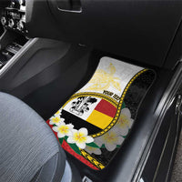 Personalised PNG Madang Provins Car Mats Papua New Guinea Plumeria Melanesian Pattern LT14 - Polynesian Pride