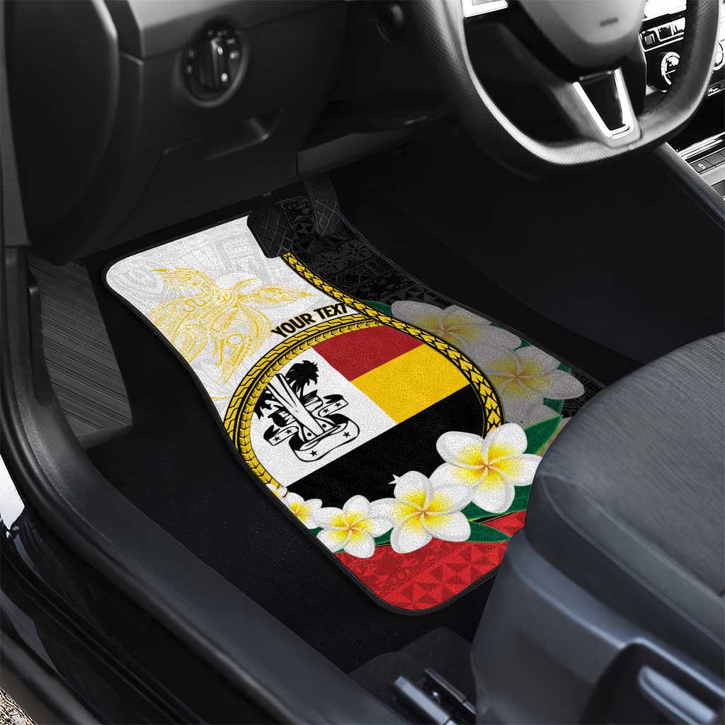 Personalised PNG Madang Provins Car Mats Papua New Guinea Plumeria Melanesian Pattern LT14 - Polynesian Pride