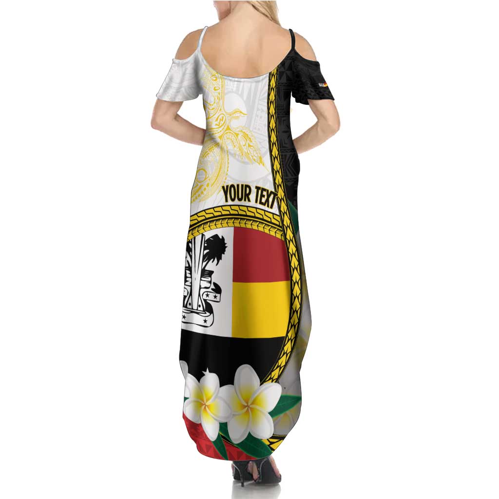 Personalised PNG Madang Provins Family Matching Summer Maxi Dress and Hawaiian Shirt Papua New Guinea Plumeria Melanesian Pattern - Polynesian Pride