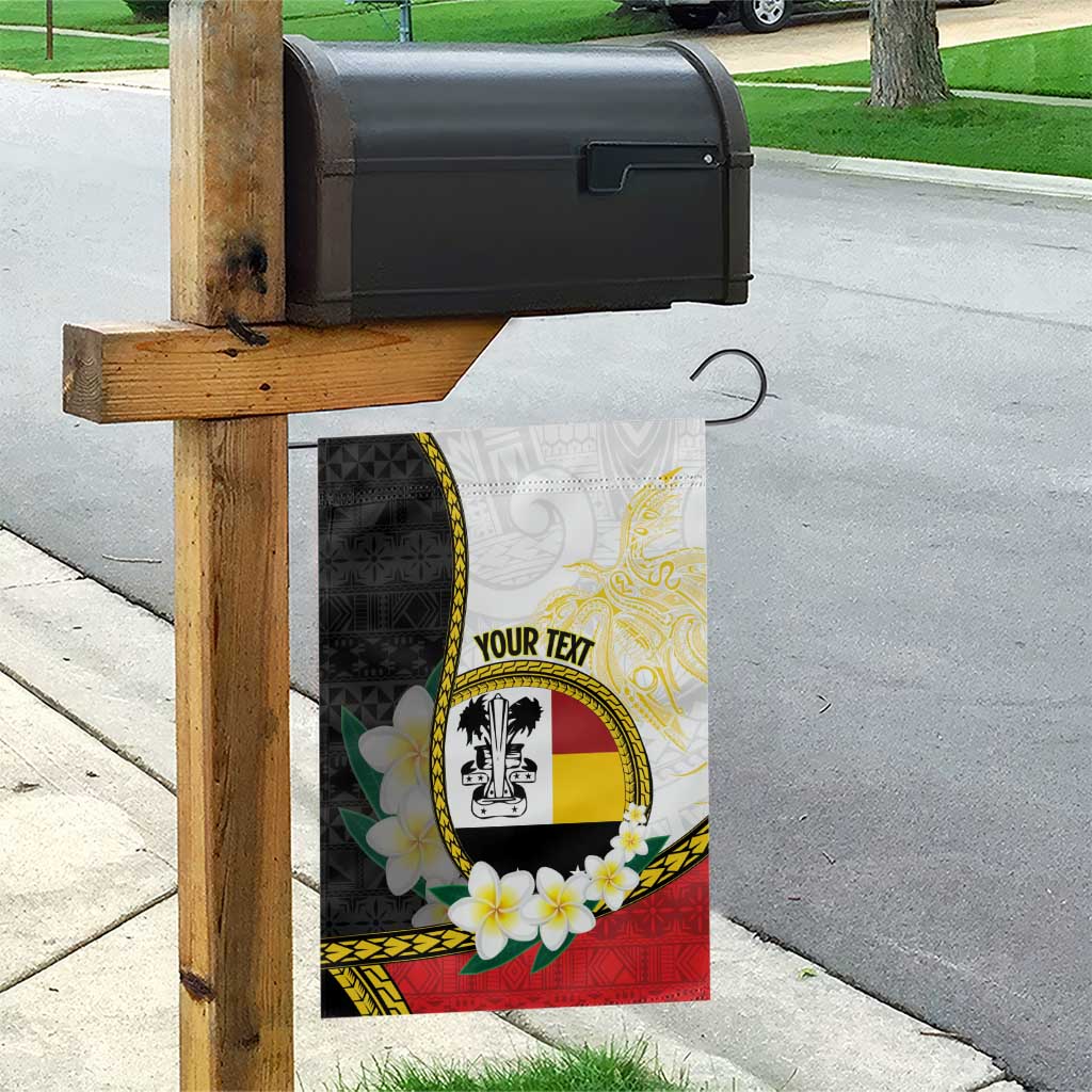 Personalised PNG Madang Provins Garden Flag Papua New Guinea Plumeria Melanesian Pattern - Polynesian Pride