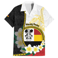 Personalised PNG Madang Provins Hawaiian Shirt Papua New Guinea Plumeria Melanesian Pattern LT14 White - Polynesian Pride