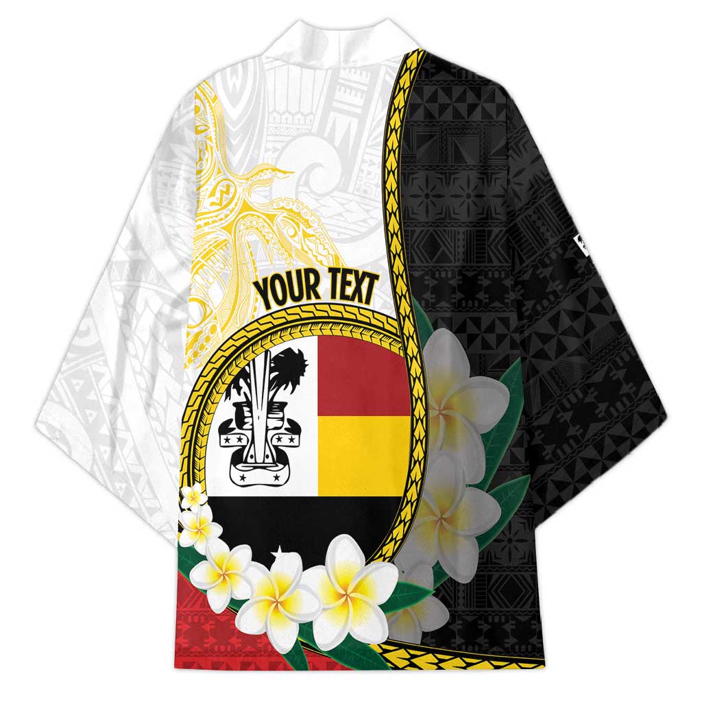 Personalised PNG Madang Provins Kimono Papua New Guinea Plumeria Melanesian Pattern - Polynesian Pride
