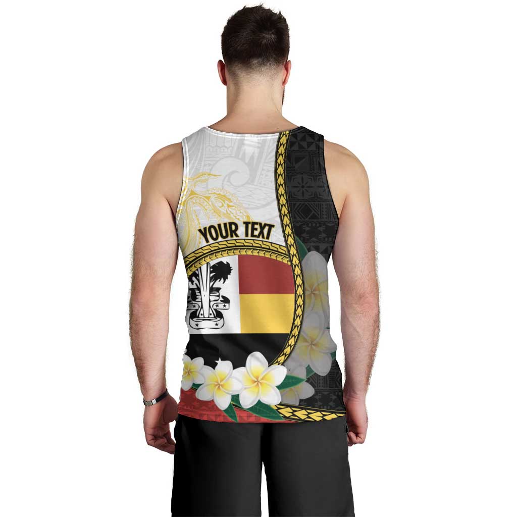 Personalised PNG Madang Provins Men Tank Top Papua New Guinea Plumeria Melanesian Pattern LT14 - Polynesian Pride