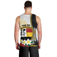 Personalised PNG Madang Provins Men Tank Top Papua New Guinea Plumeria Melanesian Pattern LT14 - Polynesian Pride