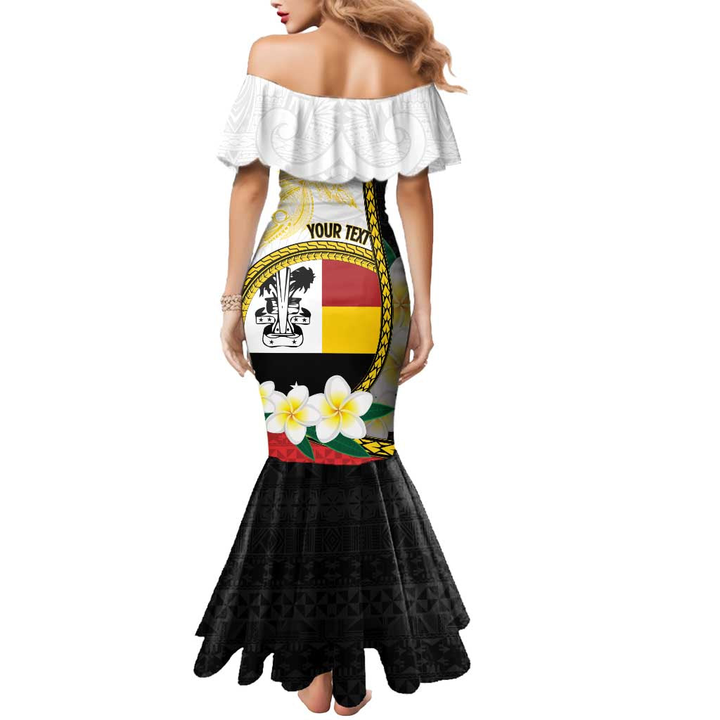Personalised PNG Madang Provins Mermaid Dress Papua New Guinea Plumeria Melanesian Pattern - Polynesian Pride