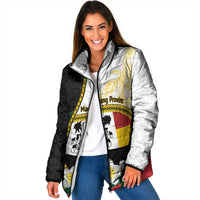 Personalised PNG Madang Provins Padded Jacket Papua New Guinea Plumeria Melanesian Pattern LT14 - Polynesian Pride