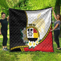 Personalised PNG Madang Provins Quilt Papua New Guinea Plumeria Melanesian Pattern - Polynesian Pride