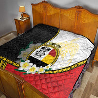 Personalised PNG Madang Provins Quilt Papua New Guinea Plumeria Melanesian Pattern - Polynesian Pride