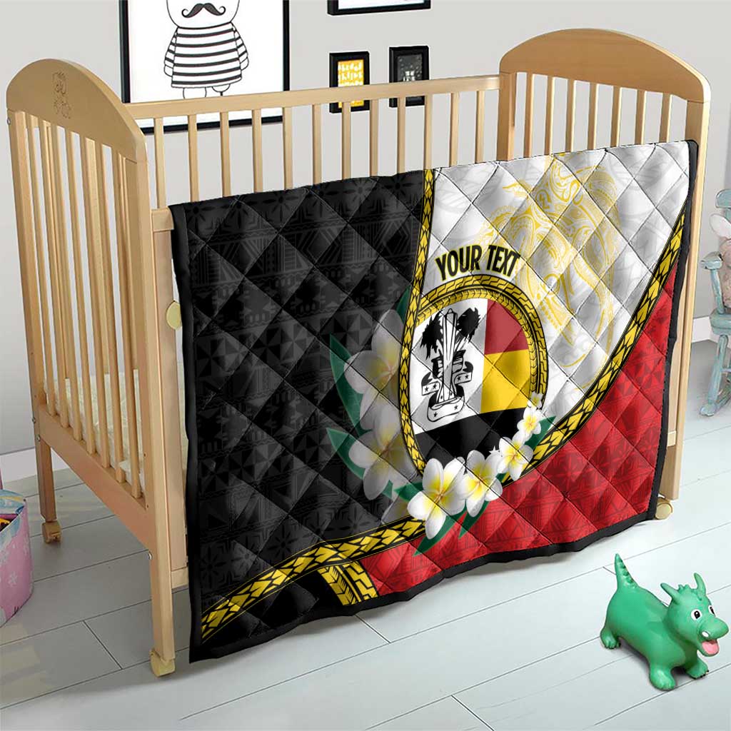 Personalised PNG Madang Provins Quilt Papua New Guinea Plumeria Melanesian Pattern - Polynesian Pride