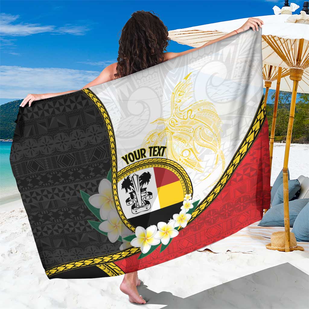 Personalised PNG Madang Provins Sarong Papua New Guinea Plumeria Melanesian Pattern - Polynesian Pride