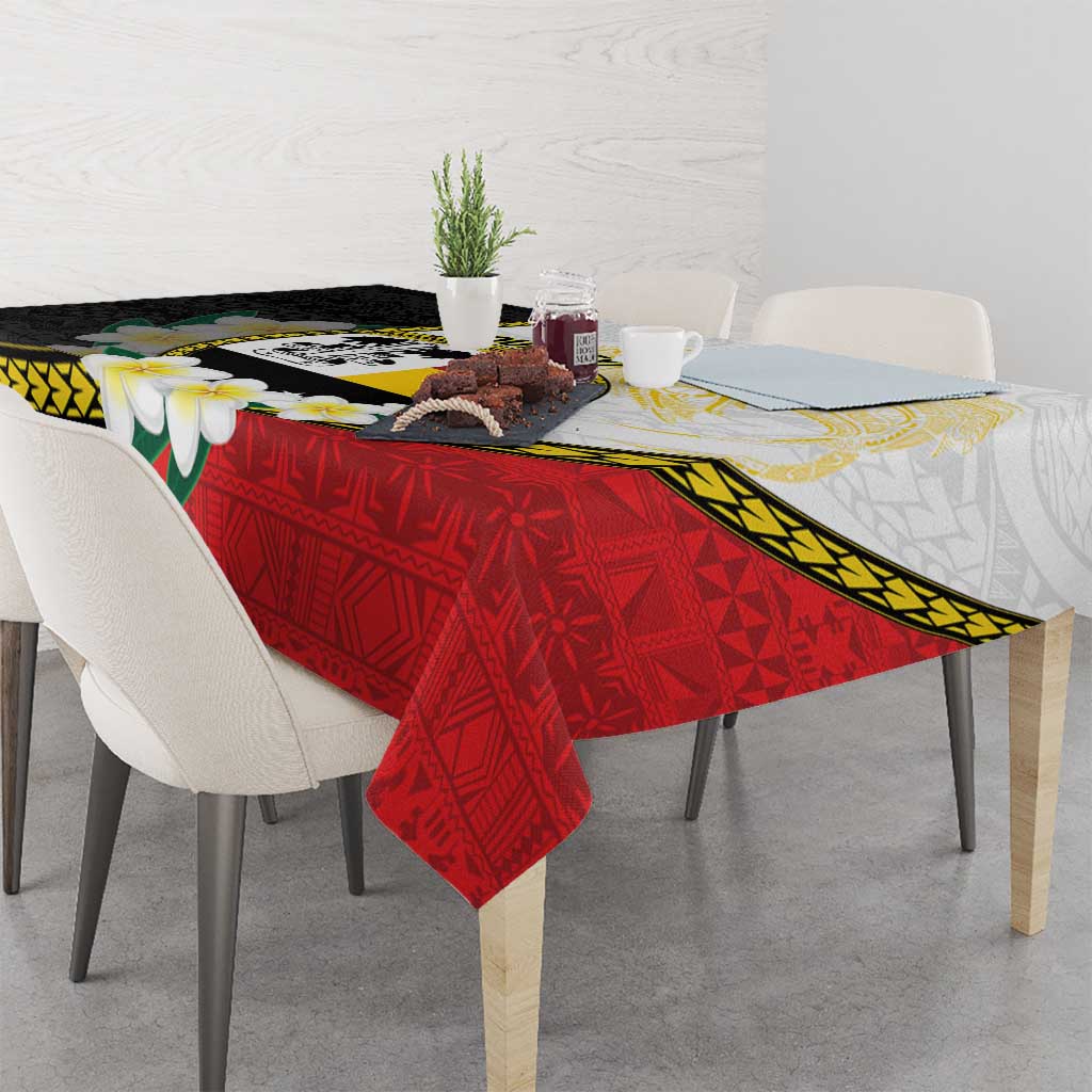 Personalised PNG Madang Provins Tablecloth Papua New Guinea Plumeria Melanesian Pattern LT14 - Polynesian Pride