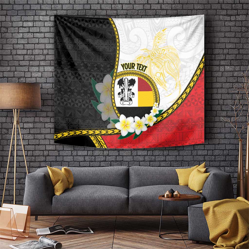 Personalised PNG Madang Provins Tapestry Papua New Guinea Plumeria Melanesian Pattern - Polynesian Pride