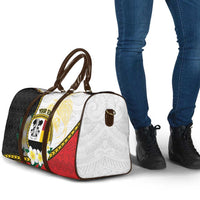 Personalised PNG Madang Provins Travel Bag Papua New Guinea Plumeria Melanesian Pattern - Polynesian Pride