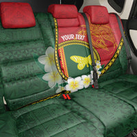 Personalised PNG Oro Provins Back Car Seat Cover Papua New Guinea Plumeria Melanesian Pattern - Polynesian Pride