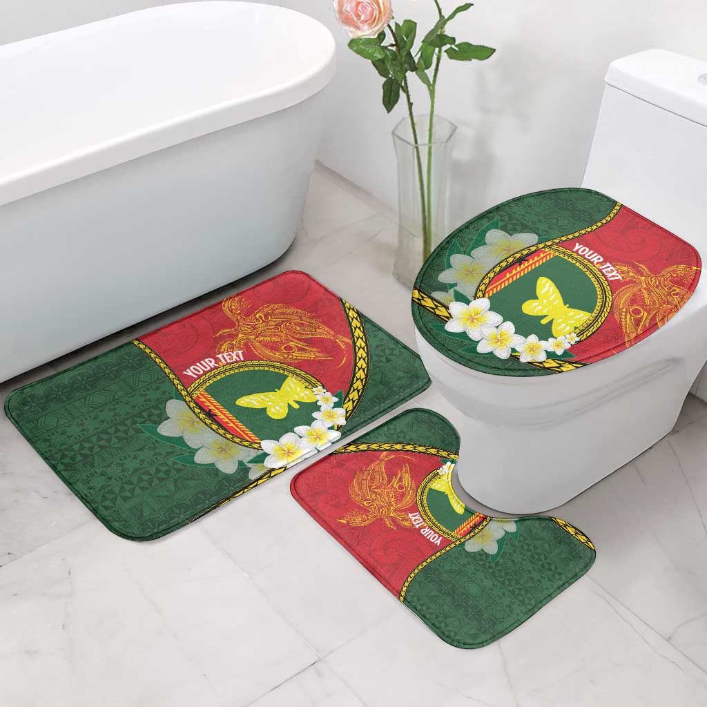 Personalised PNG Oro Provins Bathroom Set Papua New Guinea Plumeria Melanesian Pattern - Polynesian Pride
