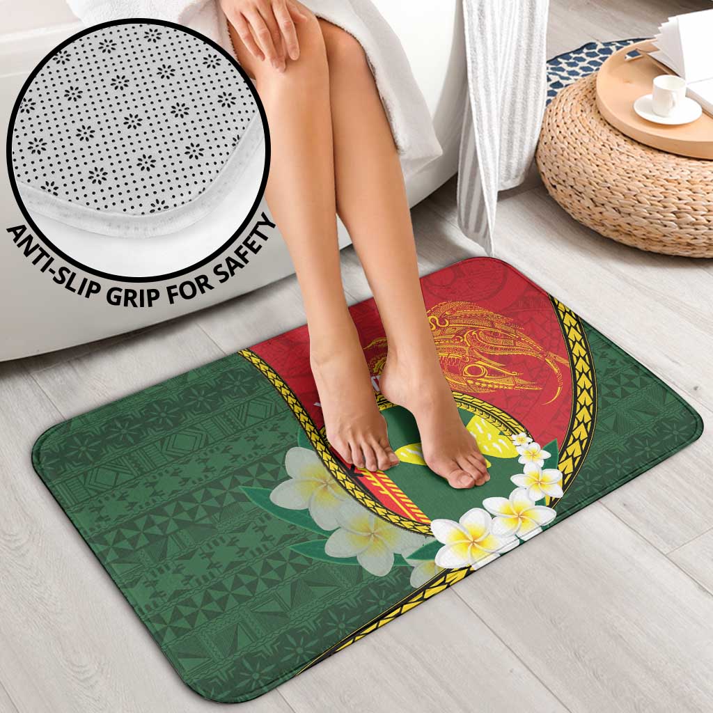 Personalised PNG Oro Provins Bathroom Set Papua New Guinea Plumeria Melanesian Pattern - Polynesian Pride