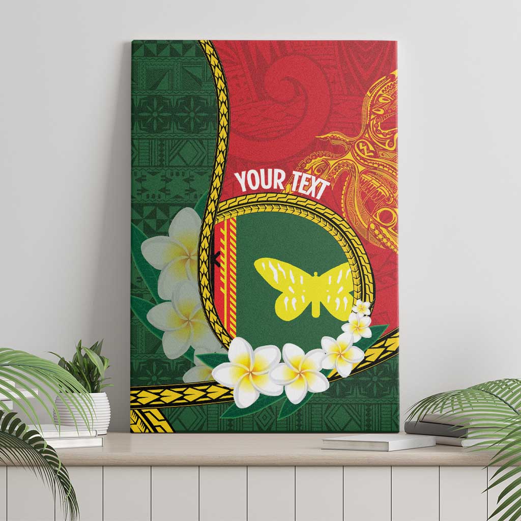 Personalised PNG Oro Provins Canvas Wall Art Papua New Guinea Plumeria Melanesian Pattern LT14 - Polynesian Pride